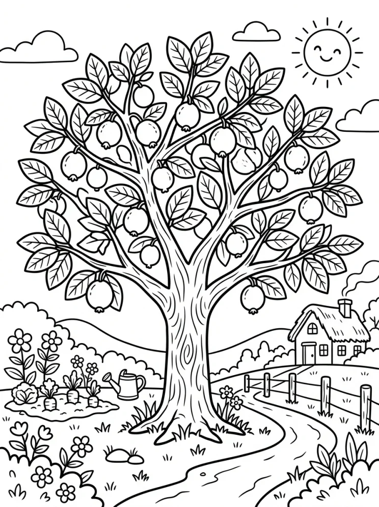 Desenhos de Árvores para colorir 77