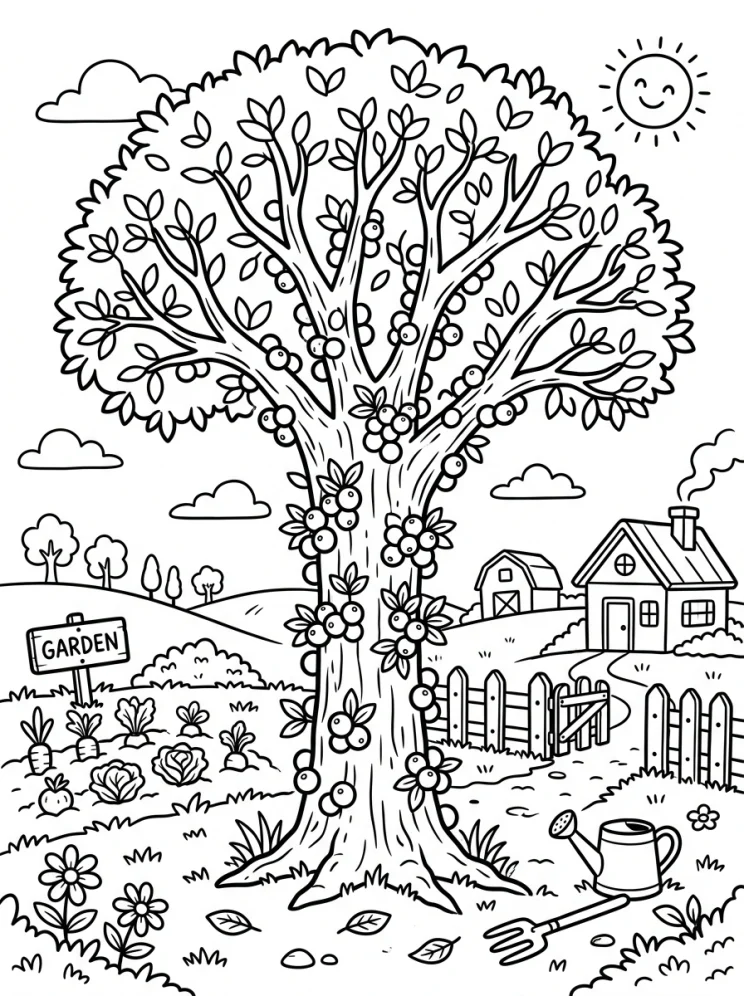 Desenhos de Árvores para colorir 80
