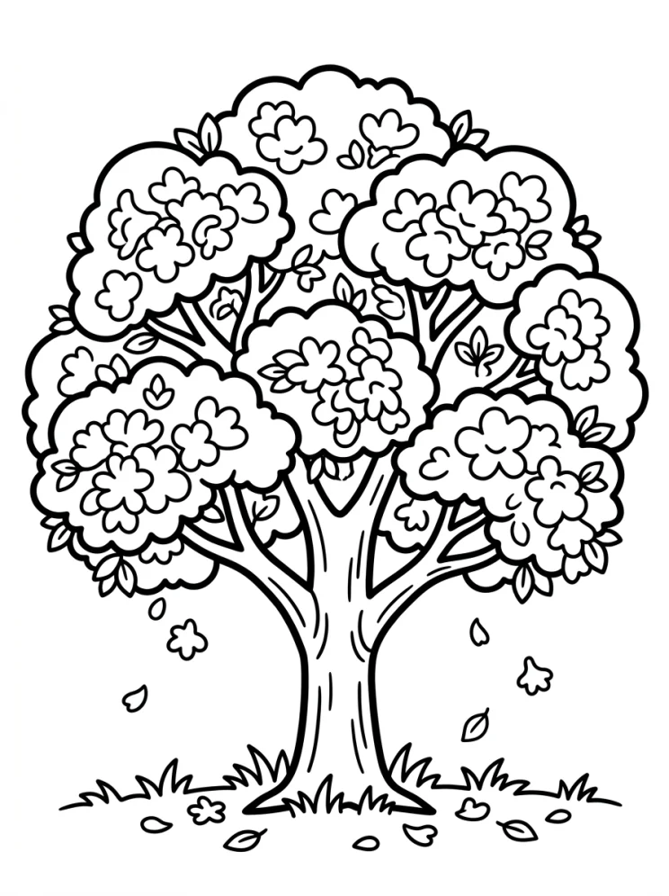 Desenhos de Árvores para colorir 81
