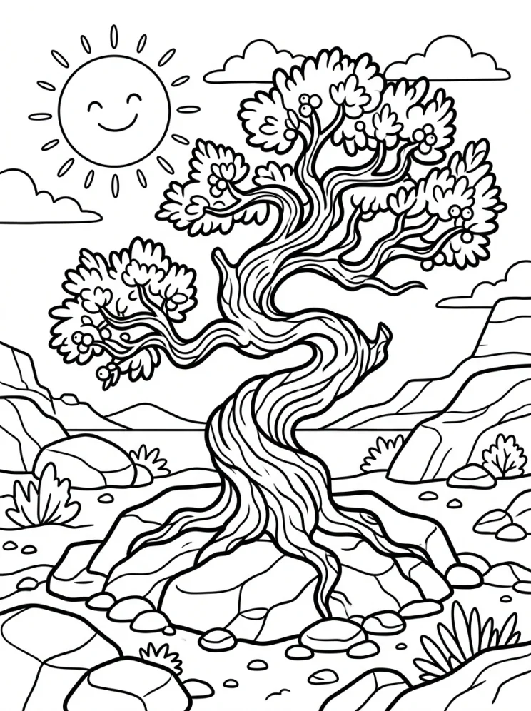 Desenhos de Árvores para colorir 88