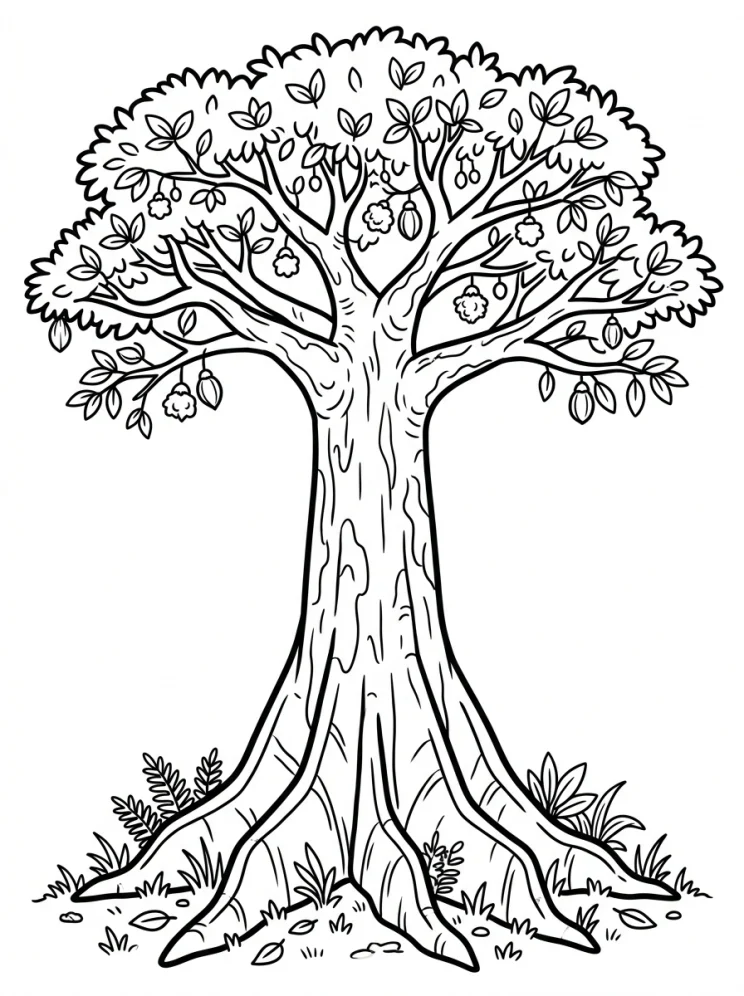 Desenhos de Árvores para colorir 89