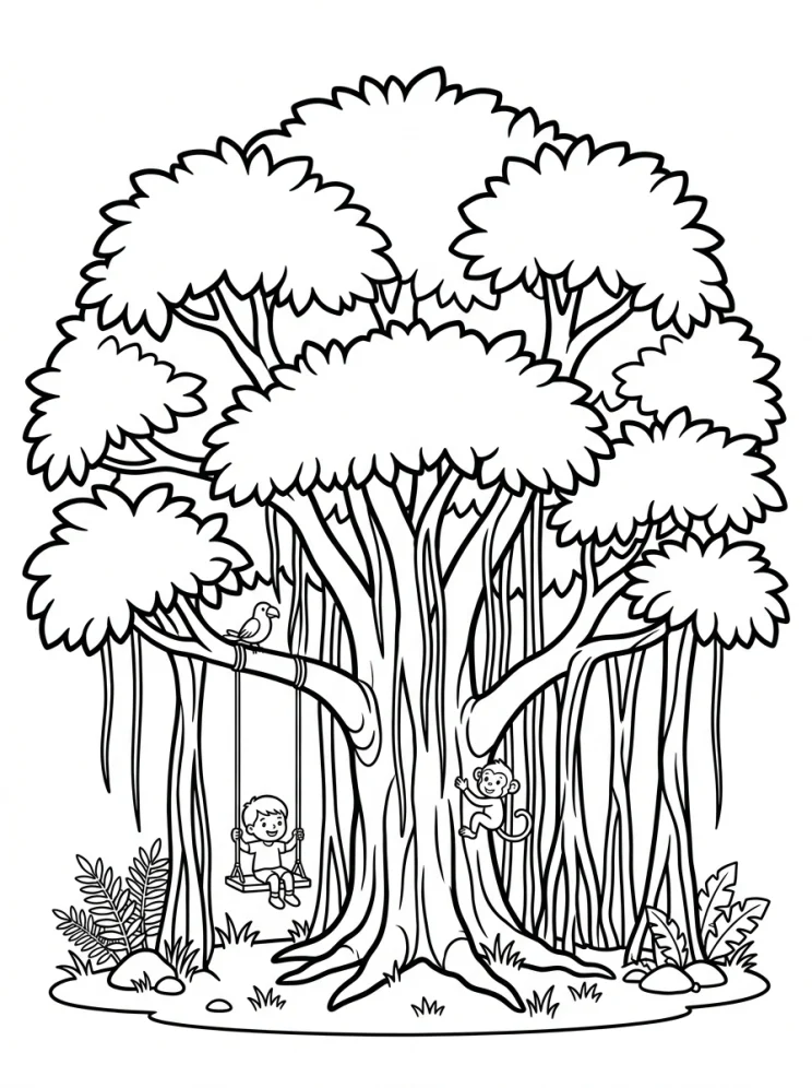 Desenhos de Árvores para colorir 9
