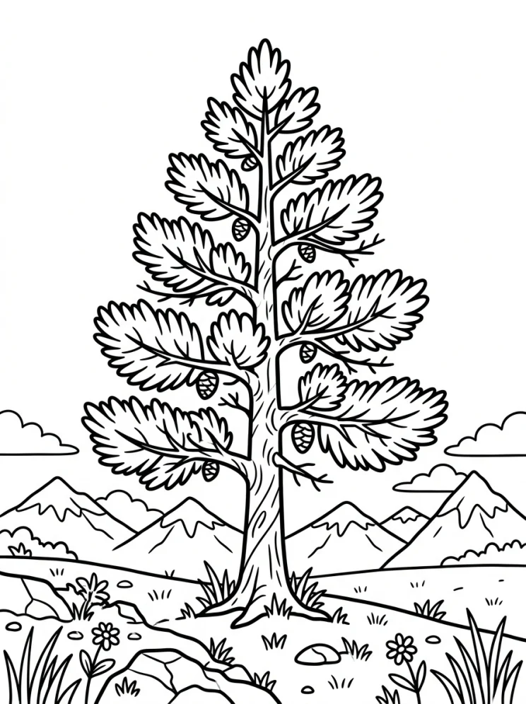Desenhos de Árvores para colorir 93