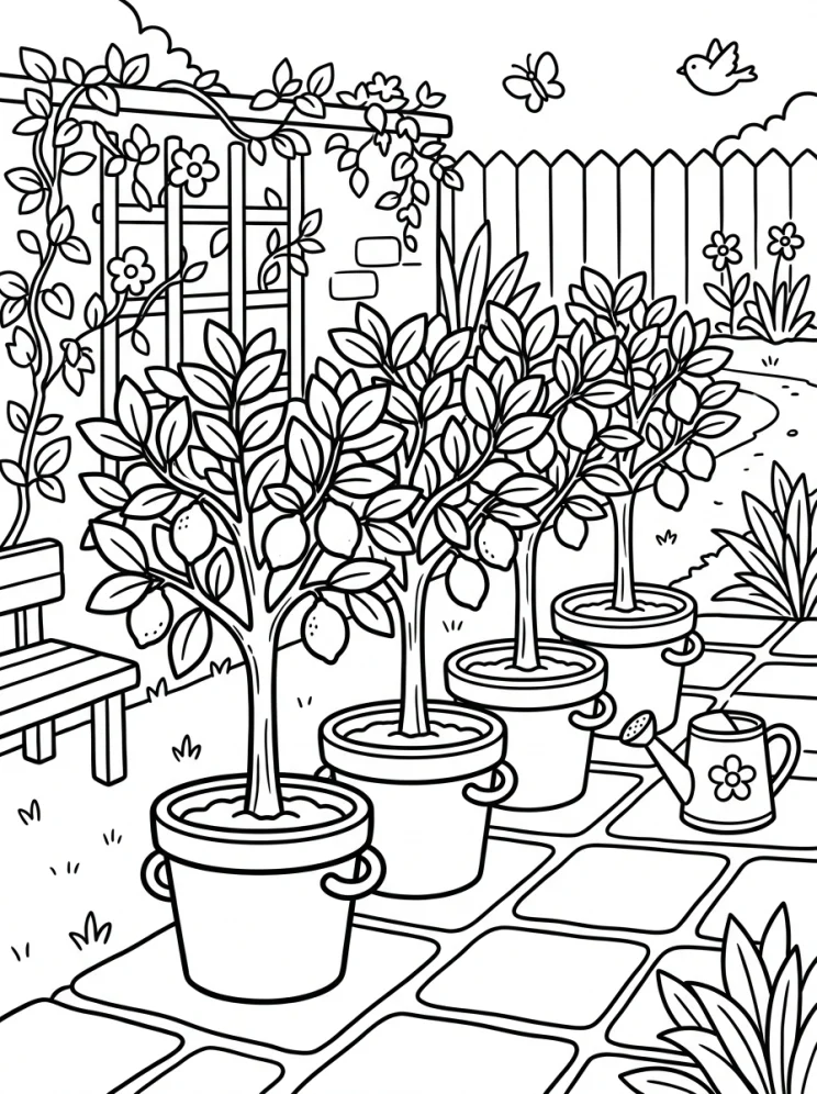 Desenhos de Árvores para colorir 96