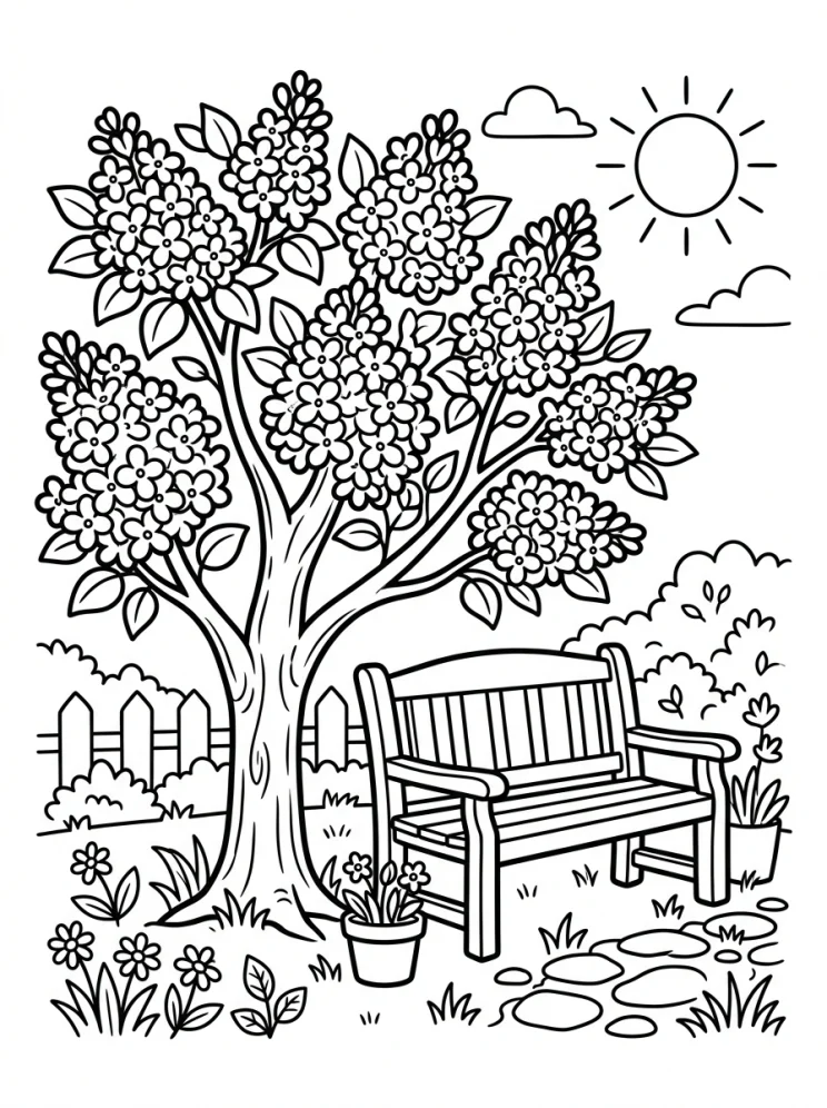 Desenhos de Árvores para colorir 97