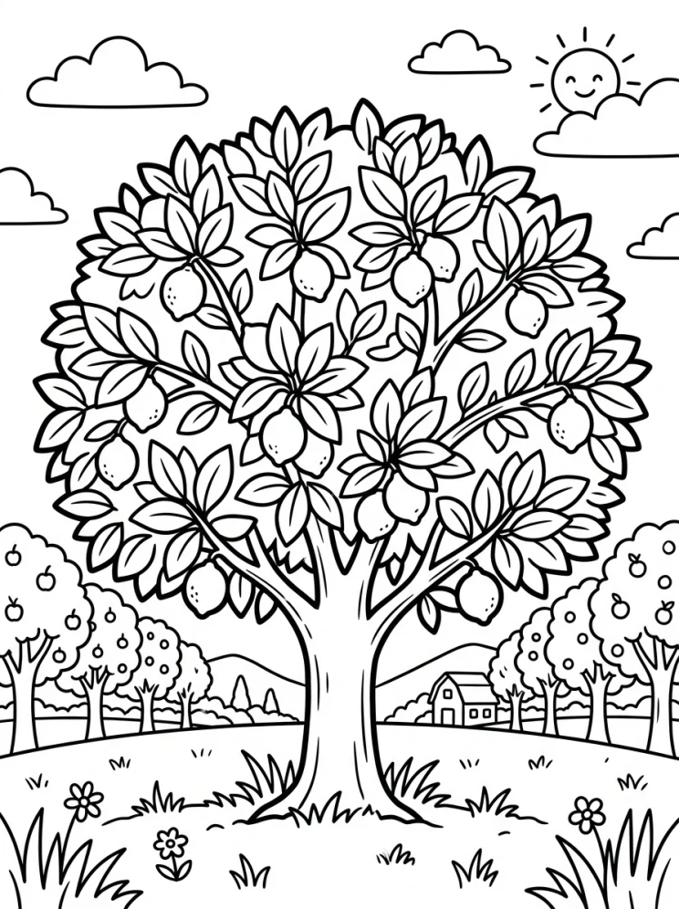 Desenhos de Árvores para colorir 98