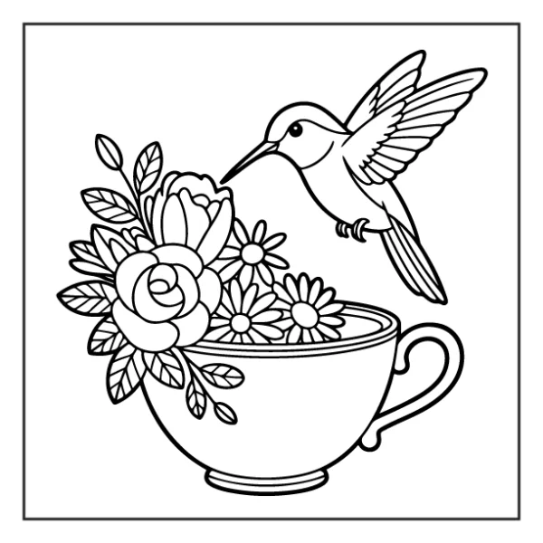 Desenhos de Beija-Flor para colorir 23