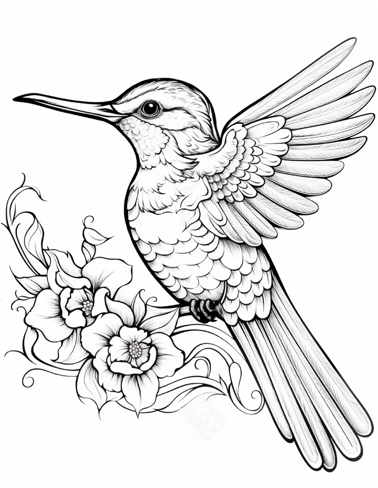 Desenhos de Beija-Flor para colorir 42