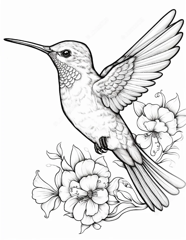 Desenhos de Beija-Flor para colorir 43