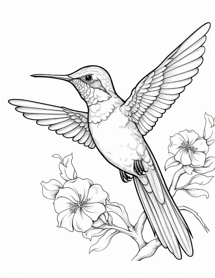 Desenhos de Beija-Flor para colorir 44