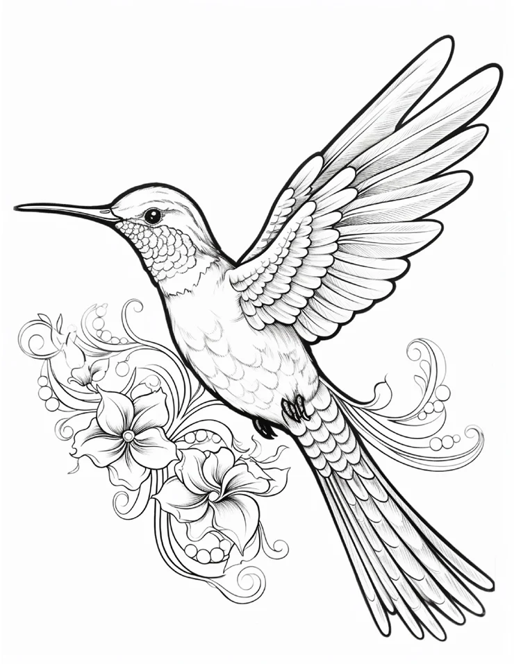 Desenhos de Beija-Flor para colorir 46