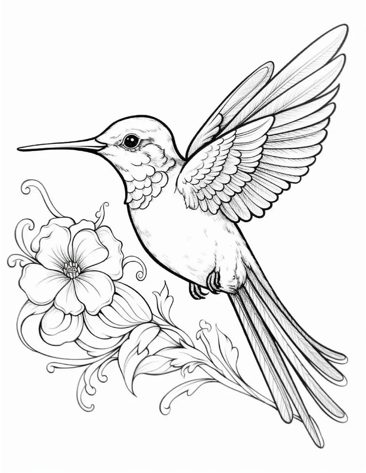 Desenhos de Beija-Flor para colorir 48