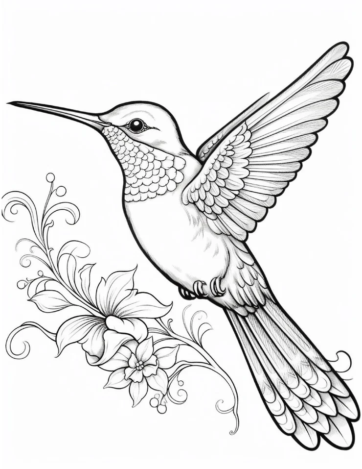 Desenhos de Beija-Flor para colorir 49