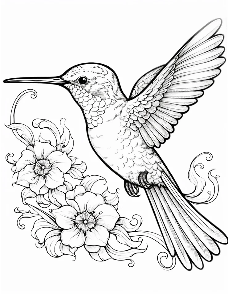Desenhos de Beija-Flor para colorir 50