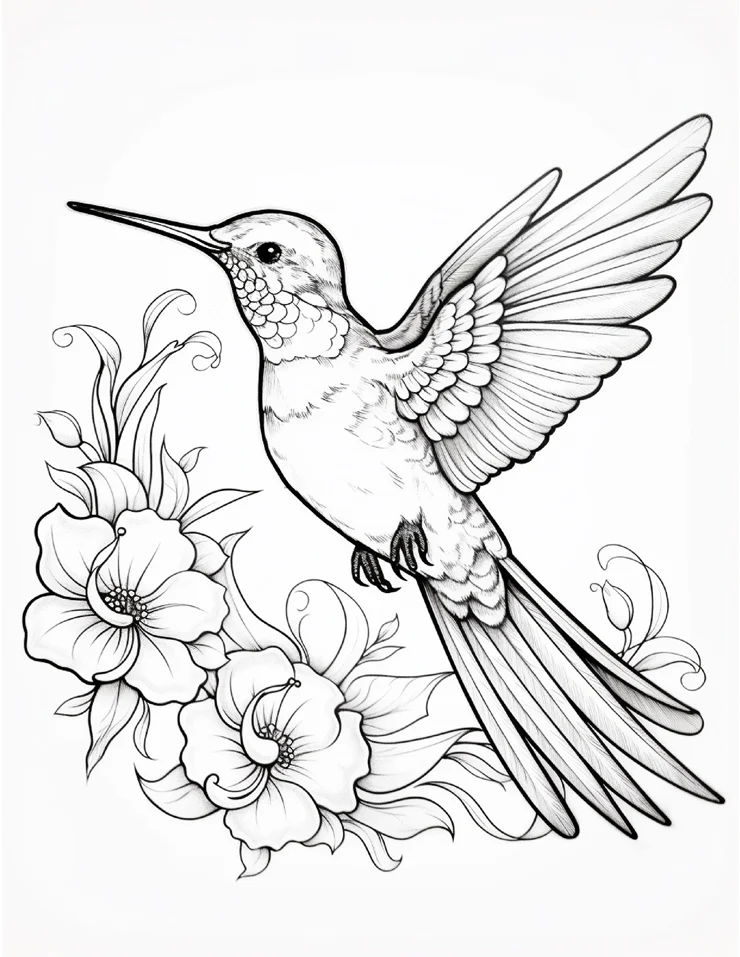 Desenhos de Beija-Flor para colorir 51