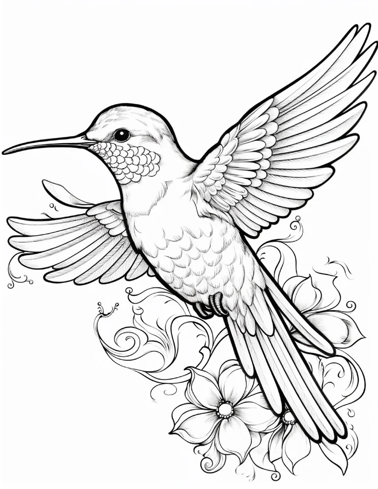 Desenhos de Beija-Flor para colorir 53