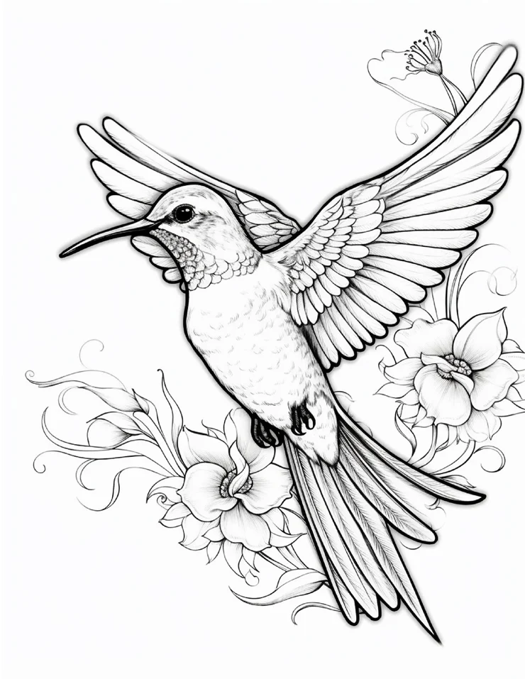 Desenhos de Beija-Flor para colorir 57
