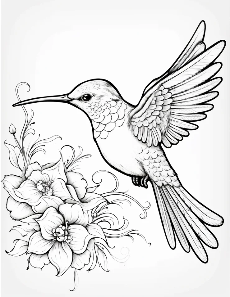 Desenhos de Beija-Flor para colorir 59