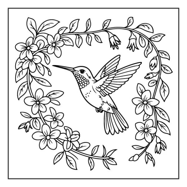 Desenhos de Beija-Flor para colorir 9