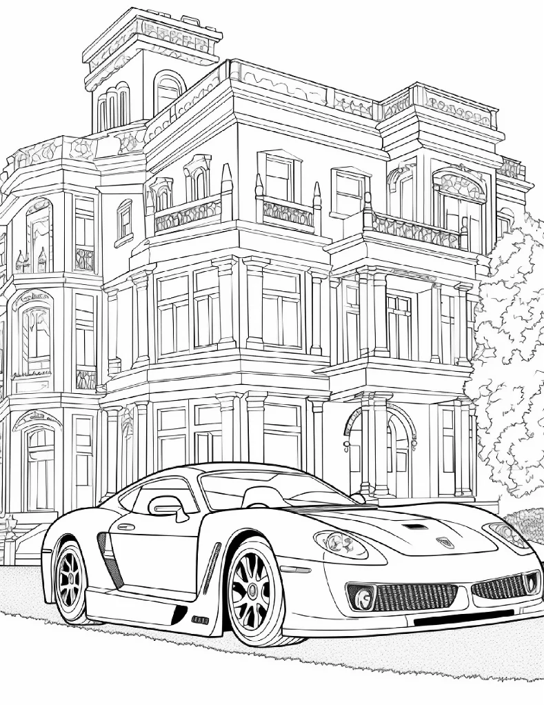 Desenhos de Carros para colorir 11