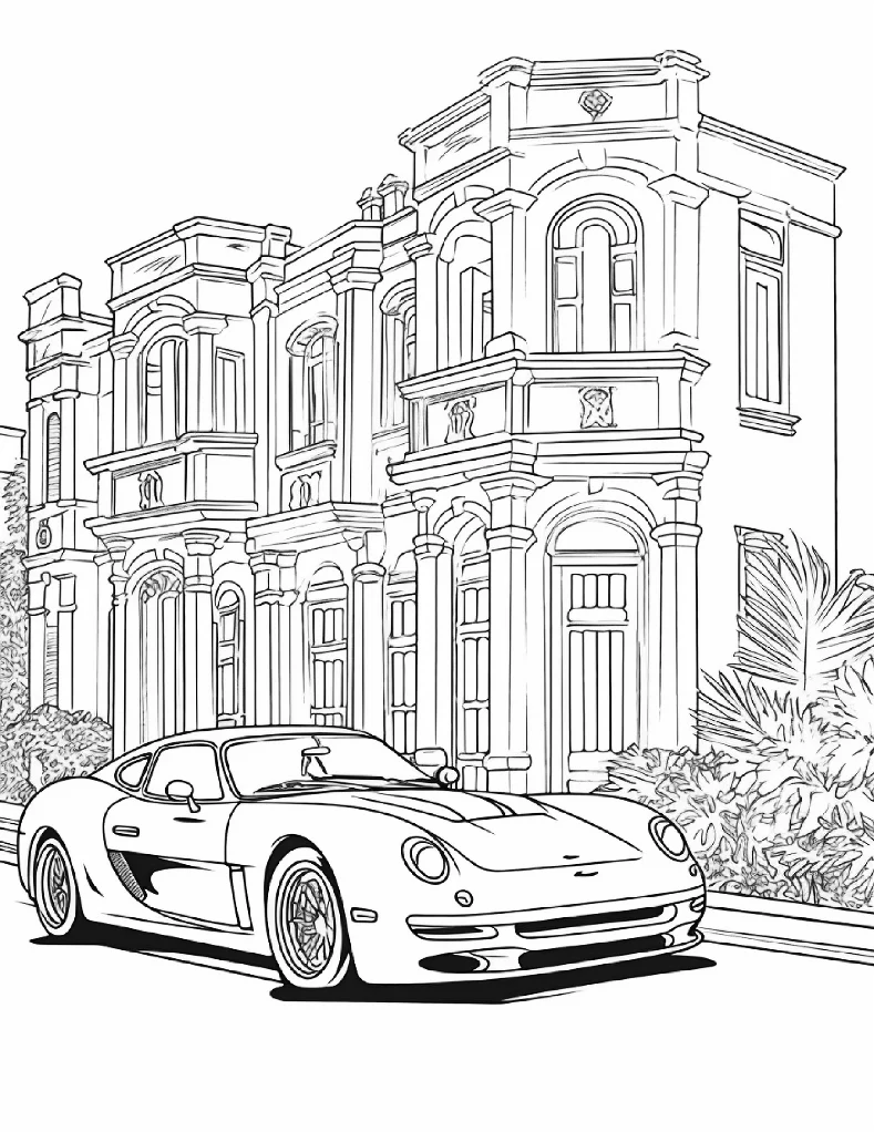Desenhos de Carros para colorir 13