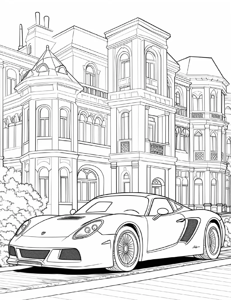 Desenhos de Carros para colorir 16