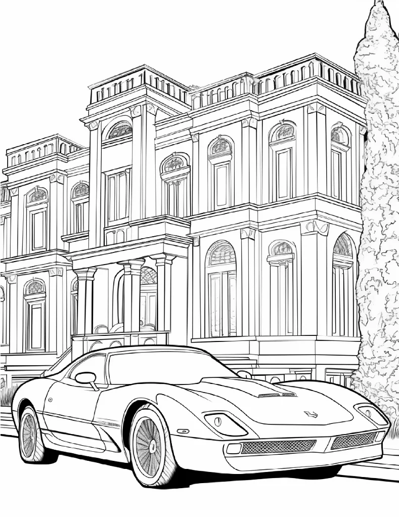 Desenhos de Carros para colorir 18