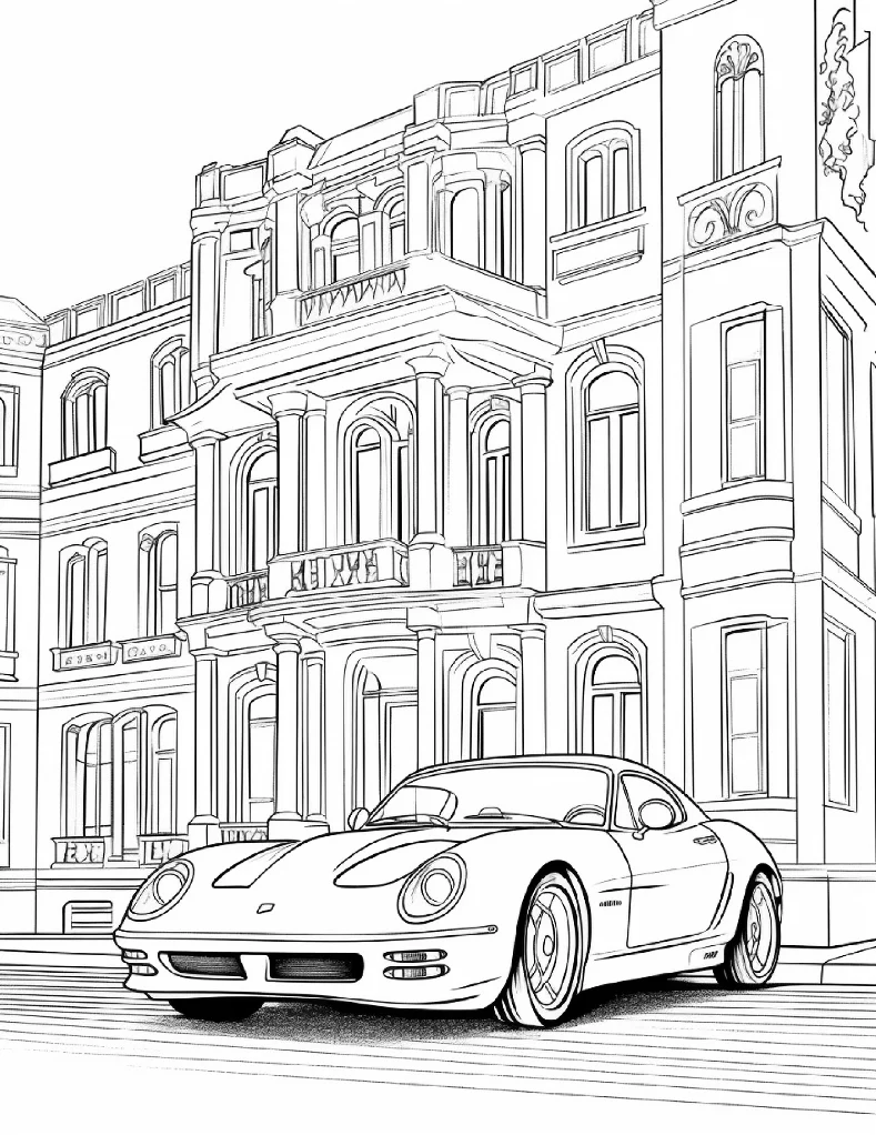 Desenhos de Carros para colorir 2