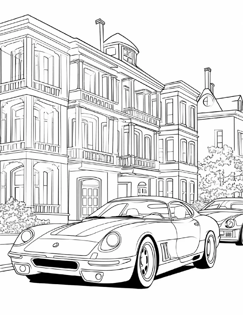 Desenhos de Carros para colorir 9