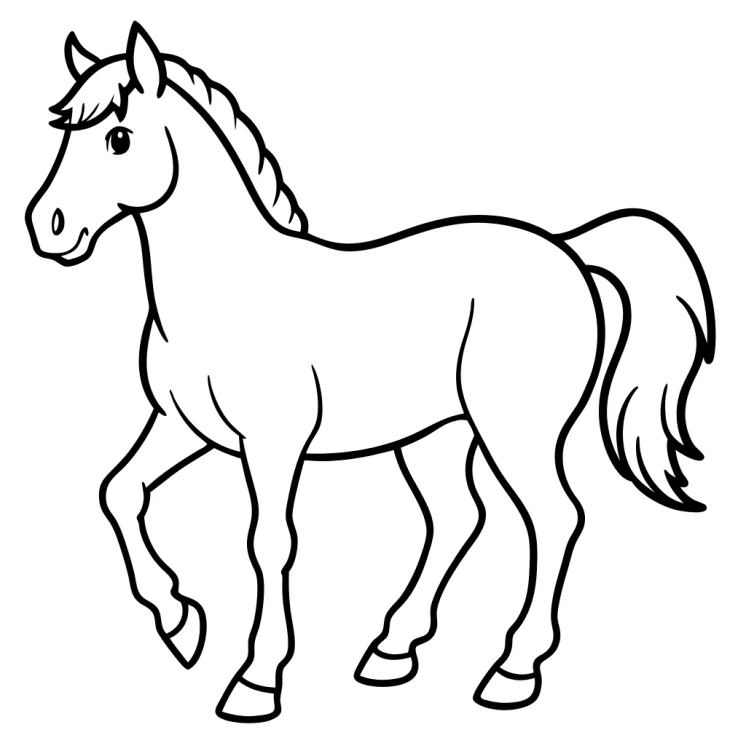 Desenhos de Cavalos para colorir 10