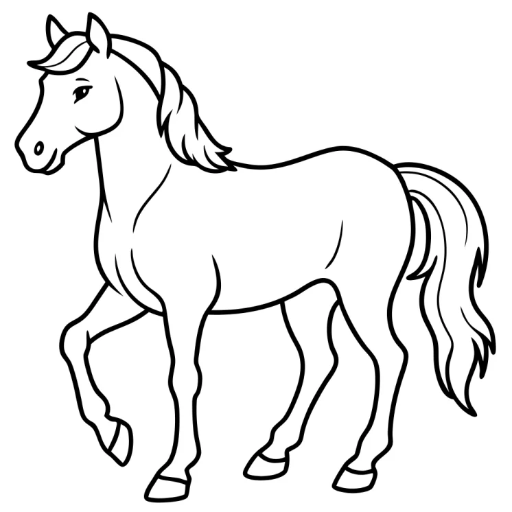 Desenhos de Cavalos para colorir 12