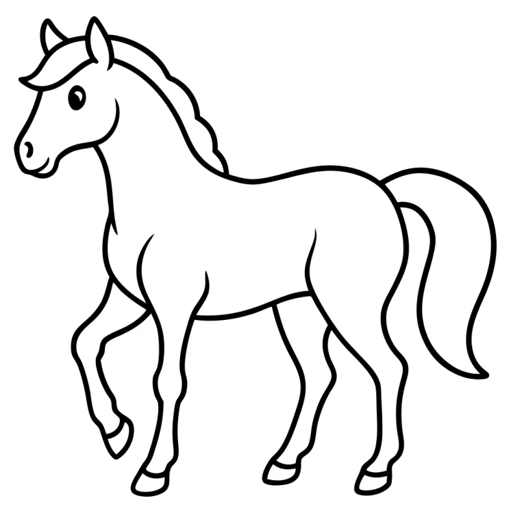 Desenhos de Cavalos para colorir 17