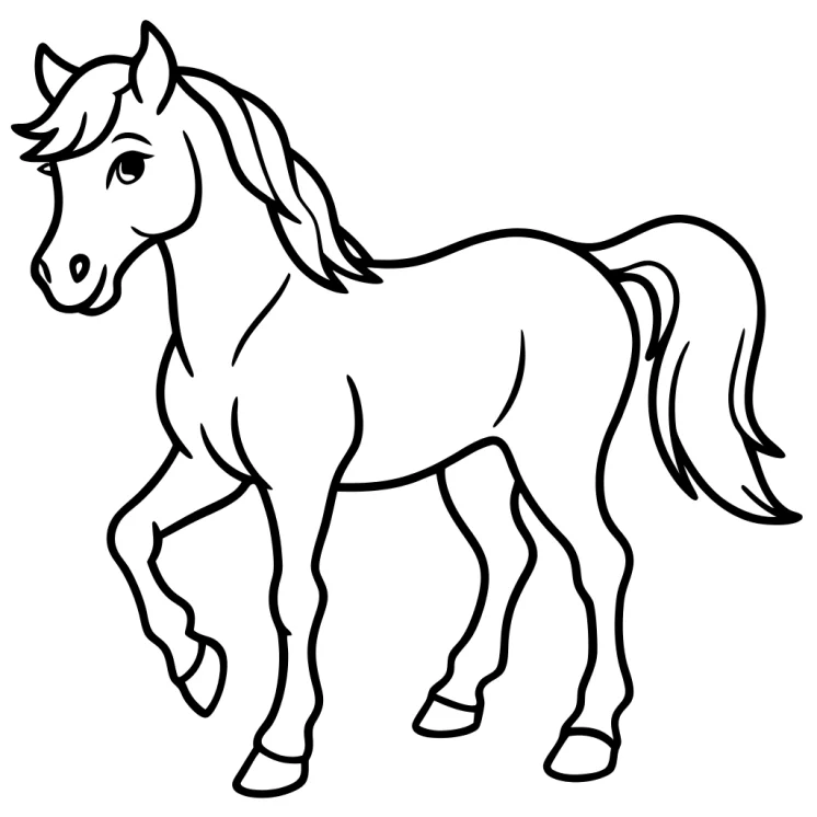 Desenhos de Cavalos para colorir 2