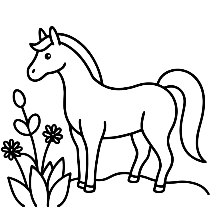 Desenhos de Cavalos para colorir 27