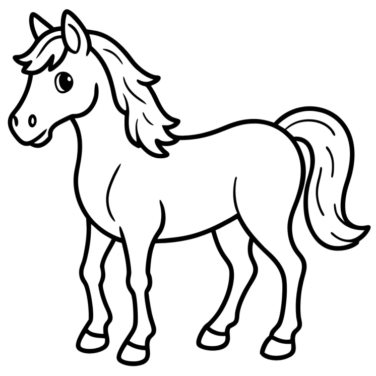 Desenhos de Cavalos para colorir 30