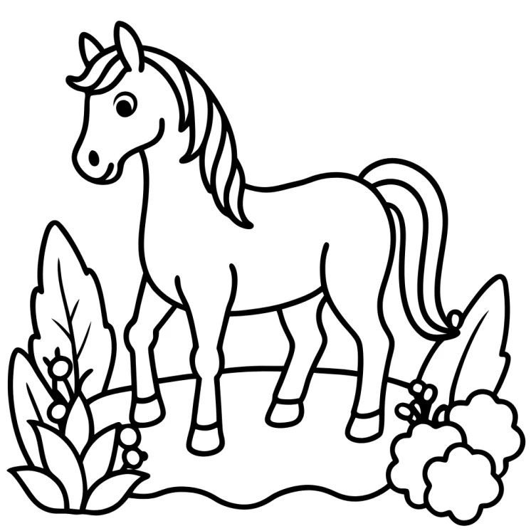 Desenhos de Cavalos para colorir 32