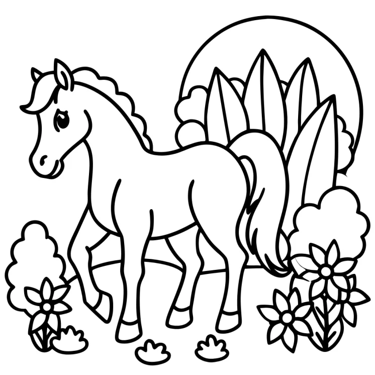 Desenhos de Cavalos para colorir 34