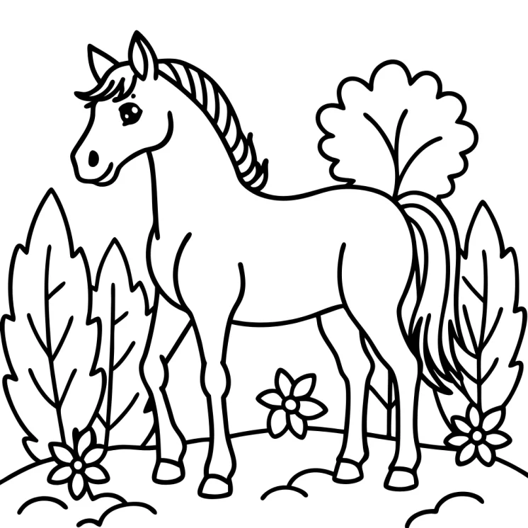 Desenhos de Cavalos para colorir 36