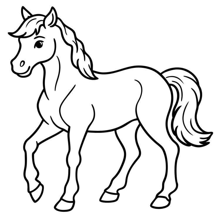Desenhos de Cavalos para colorir 4