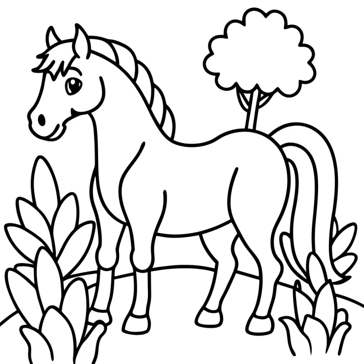 Desenhos de Cavalos para colorir 41