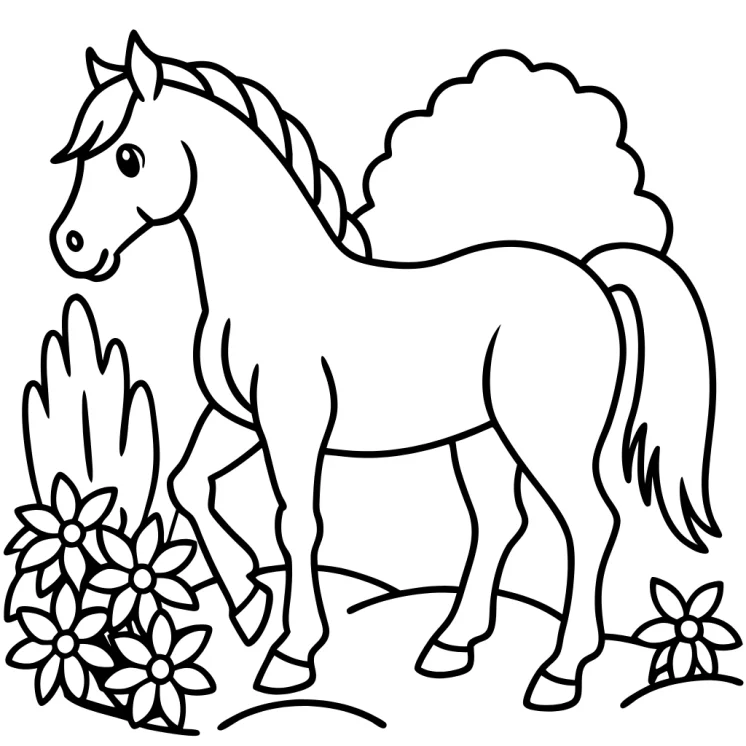 Desenhos de Cavalos para colorir 42