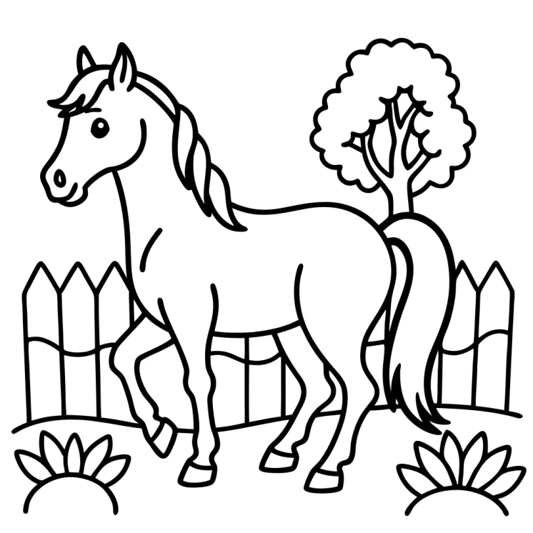 Desenhos de Cavalos para colorir 43