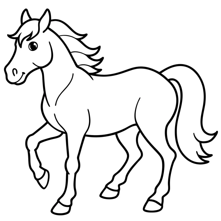 Desenhos de Cavalos para colorir 7