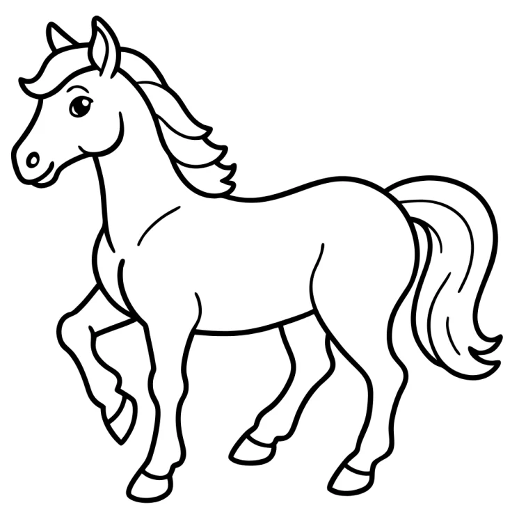 Desenhos de Cavalos para colorir 8