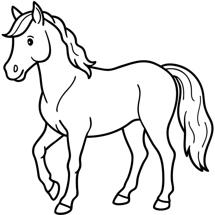 Desenhos de Cavalos para colorir 9