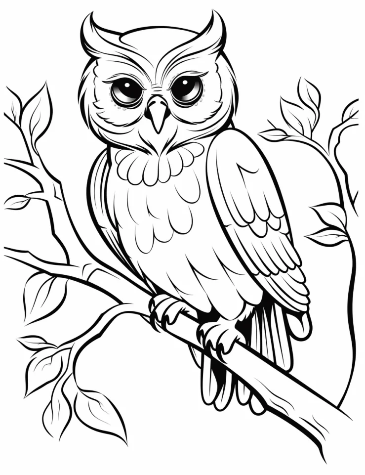 Desenhos de Corujas para colorir 1