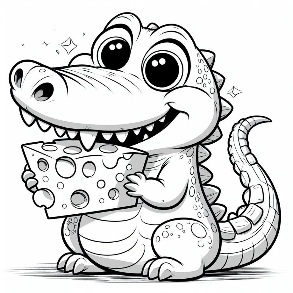 Desenhos de Crocodilos para colorir 1