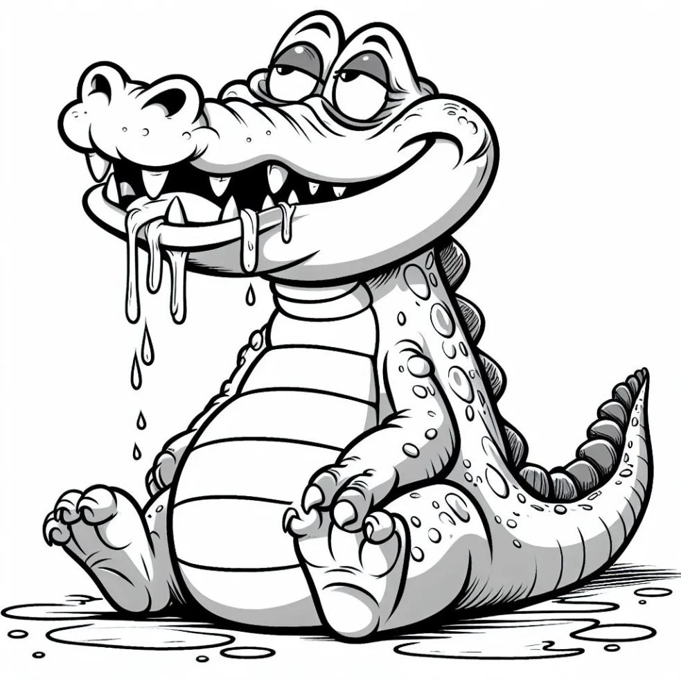 Desenhos de Crocodilos para colorir 10