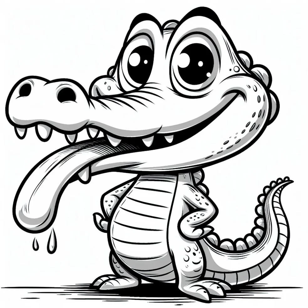 Desenhos de Crocodilos para colorir 11
