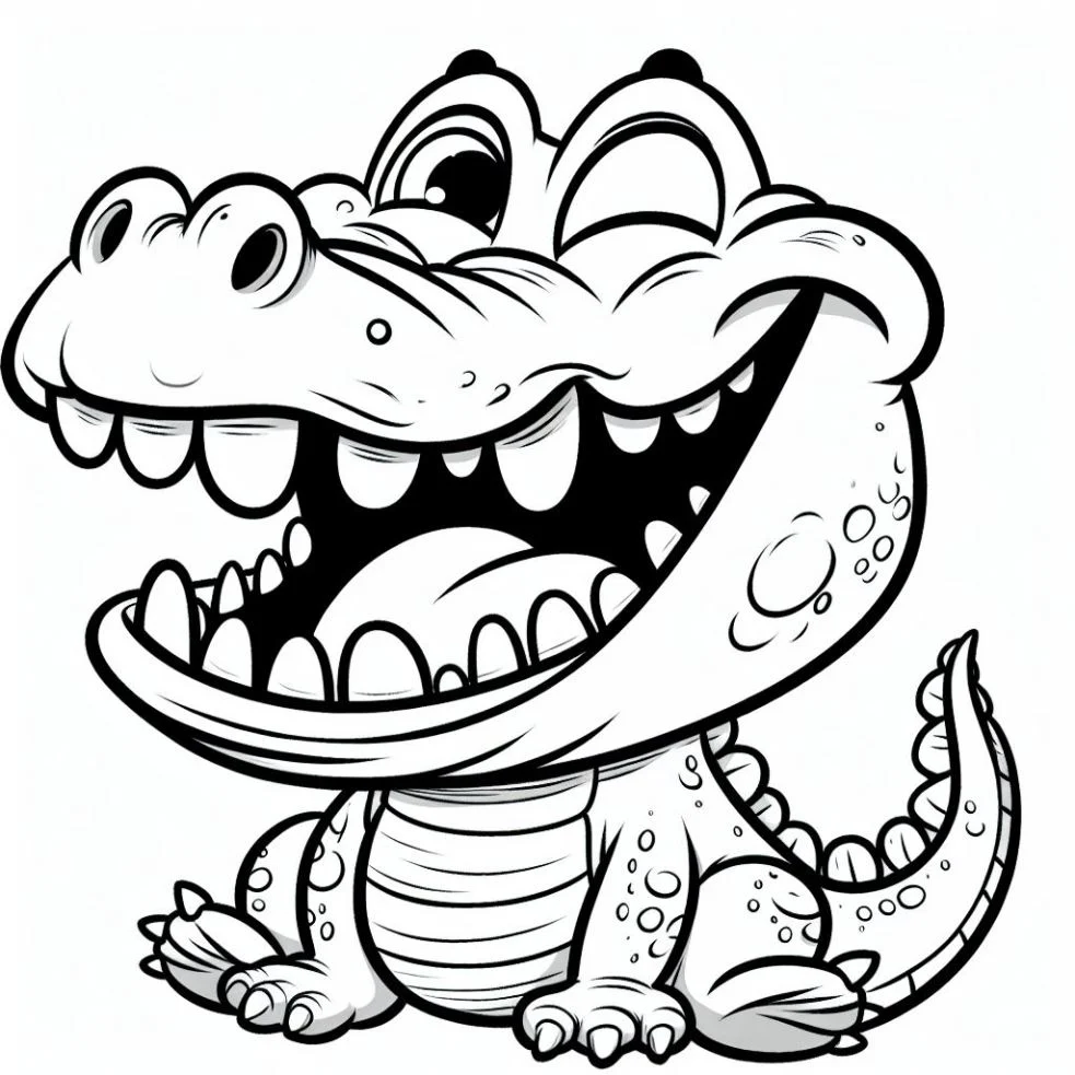 Desenhos de Crocodilos para colorir 12